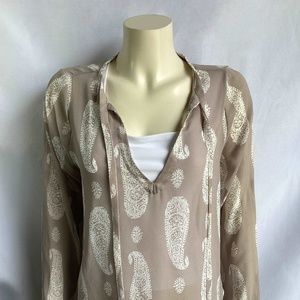 C/F Beige/Cream Paisley Top